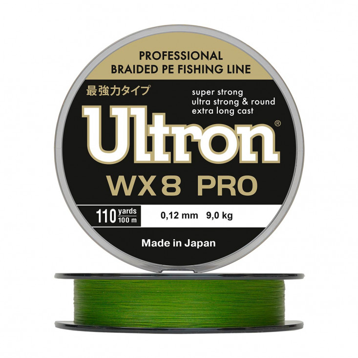 Шнур плетеный Ultron WX8 PRO, хаки (0,10 мм, 6,5 кг, 100 м)