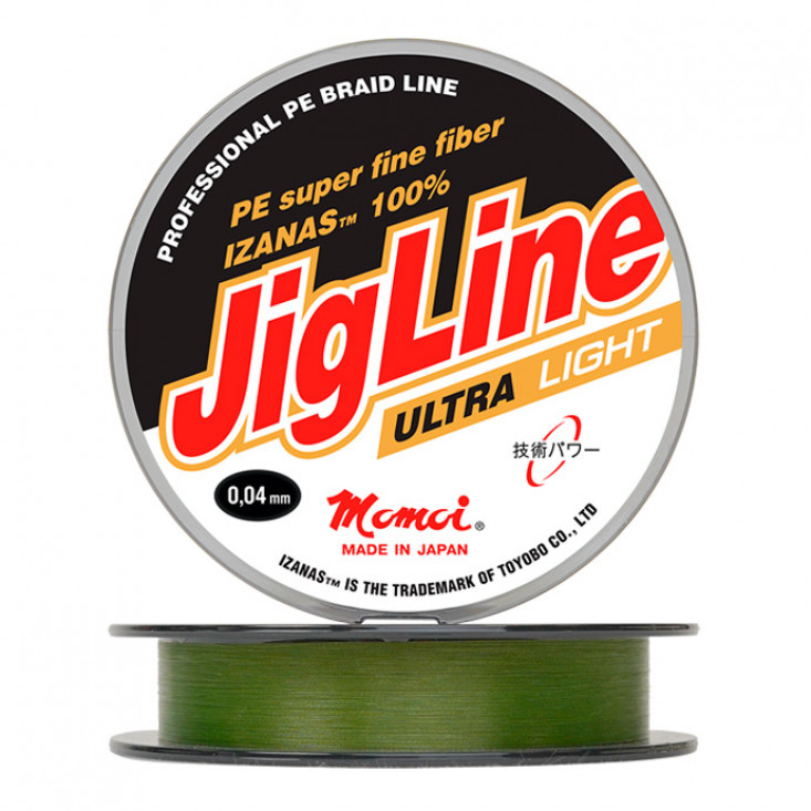 Шнур плетеный JigLine Ultra Light, 100 м, хаки (0,06 мм, 5,0 кг)