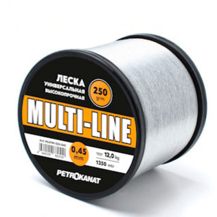 Леска универсальная Multi-Line 1000 г, прозрачная (0,30 мм, 6 кг, 12200 м)